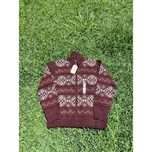 Frye & Co Mens SZ 2XL Cardigan Full Zip Cowl Neck Southwest Cowboy Rodeo Aztec